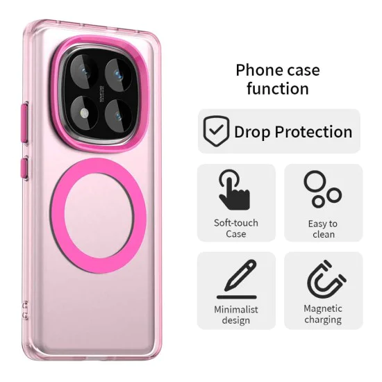 Калъф за Xiaomi Redmi Note 14 Pro 4G - CandyCase MagSafe - Розов