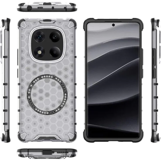 Калъф за Xiaomi Redmi Note 14 Pro 4G - Techsuit - HoneyComb Shield MagSafe - Бял