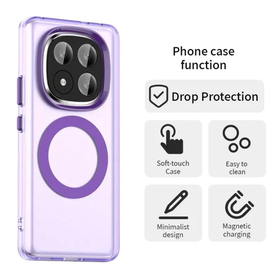 Калъф за Xiaomi Redmi Note 14 Pro+ 5G - CandyCase MagSafe - Лилав