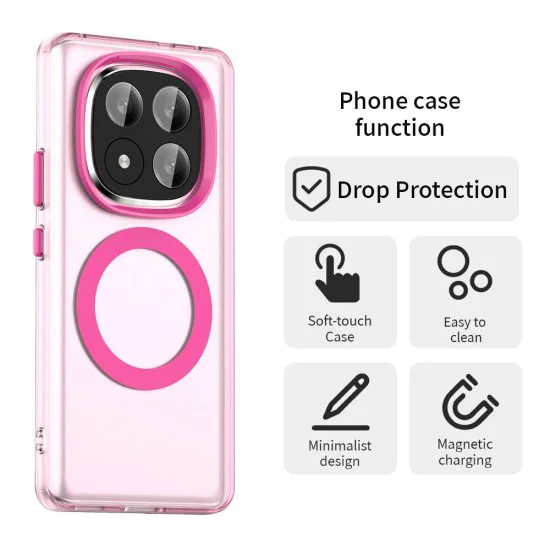 Калъф за Xiaomi Redmi Note 14 Pro+ 5G - CandyCase MagSafe - Розов