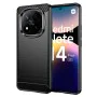 Калъф за Xiaomi Redmi Note 14 Pro+ 5G - Carbon Silicone - Черен