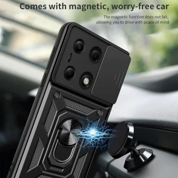 Калъф за Xiaomi Redmi Note 14 Pro 5G / Poco X7 - CamShield Series - Черен