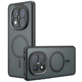Калъф за Xiaomi Redmi Note 14 Pro 5G / Poco X7 - PureFrost MagSafe - Черен
