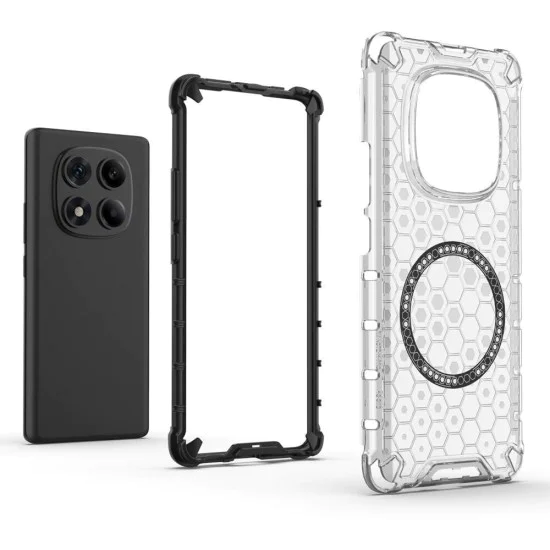 Калъф за Xiaomi Redmi Note 14 Pro+ 5G - Techsuit - HoneyComb Shield MagSafe - Бял