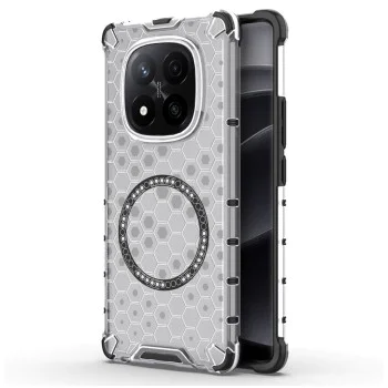 Калъф за Xiaomi Redmi Note 14 Pro+ 5G - Techsuit - HoneyComb Shield MagSafe - Бял