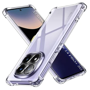 Калъф за Xiaomi Redmi Note 14 Pro+ 5G - Удароустойчив Прозрачен Удароустойчив Прозрачен Силиконов - Прозрачен