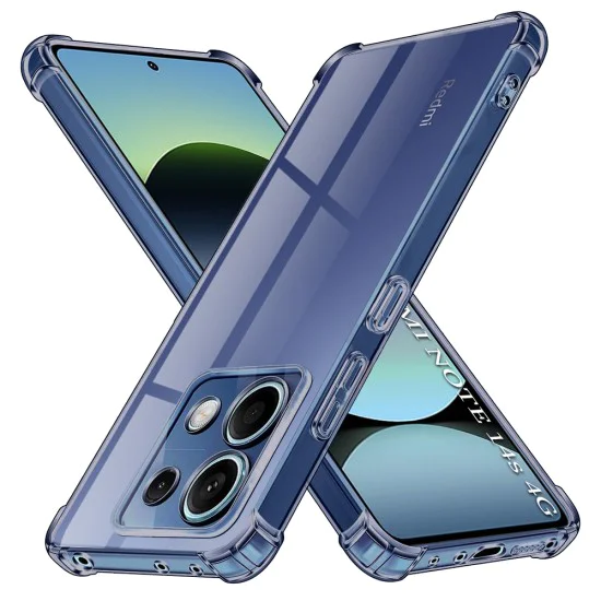 Калъф за Xiaomi Redmi Note 14S - Techsuit - Удароустойчив Clear Silicone - Опушено Черен
