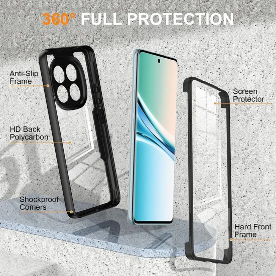 Калъф за Xiaomi Redmi Note 15 4G - ColorVerse 360 Series + Screen Protector - Techsuit - Черен