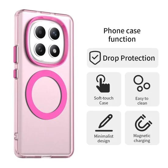 Калъф за Xiaomi Redmi Note 15 5G / Note 15 4G / Poco M8 5G - CandyCase MagSafe - Techsuit - Розов