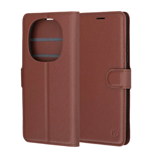 Калъф за Xiaomi Redmi Note 15 5G / Note 15 4G / Poco M8 5G - Leather Folio - Techsuit - Кафяв