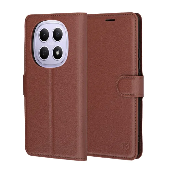 Калъф за Xiaomi Redmi Note 15 5G / Note 15 4G / Poco M8 5G - Leather Folio - Techsuit - Кафяв