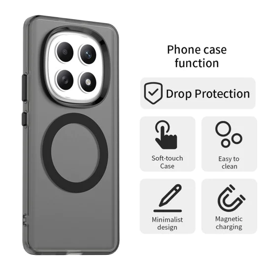 Калъф за Xiaomi Redmi Note 15 5G / Poco M8 5G - Techsuit CandyCase MagSafe - Черен