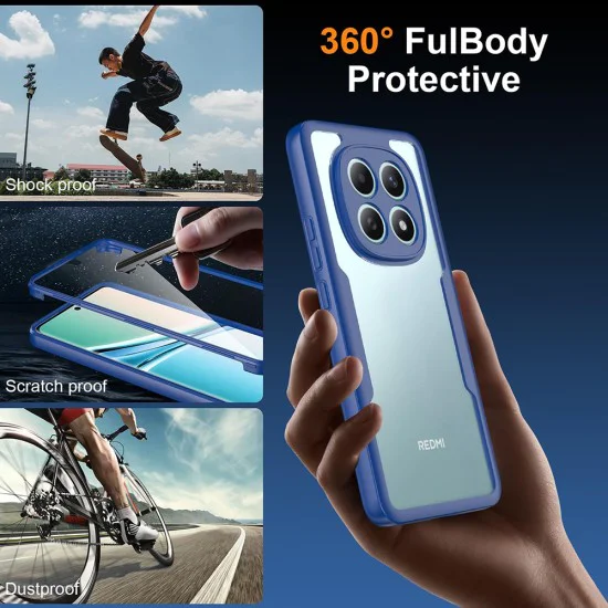 Калъф за Xiaomi Redmi Note 15 5G / Poco M8 5G - Techsuit ColorVerse 360 Series + Протектор - Син