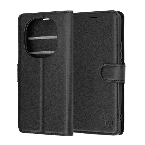 Калъф за Xiaomi Redmi Note 15 Pro 4G - Leather Folio - Techsuit - Черен