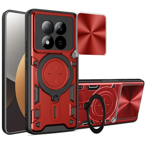 Калъф за Xiaomi Redmi Note 15 Pro 5G - CamGuard Pro - Techsuit - Червен