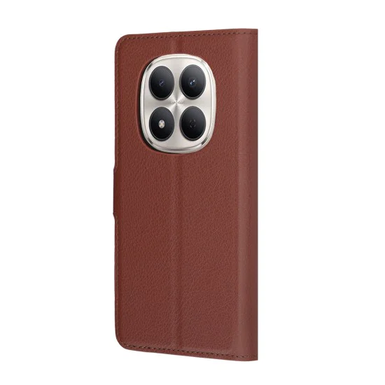 Калъф за Xiaomi Redmi Note 15 Pro 5G - Leather Folio - Techsuit - Кафяв