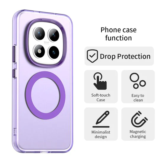 Калъф за Xiaomi Redmi Note 15 Pro+ 5G / Poco M8 Pro 5G - CandyCase MagSafe - Techsuit - Лилав