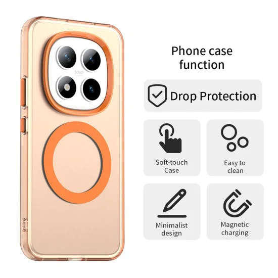 Калъф за Xiaomi Redmi Note 15 Pro+ 5G / Poco M8 Pro 5G - CandyCase MagSafe - Techsuit - Оранжев