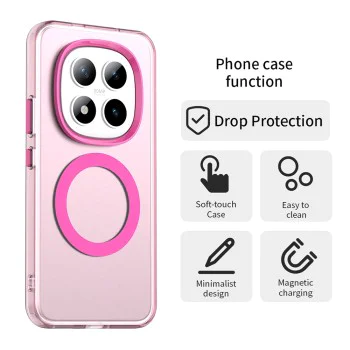Калъф за Xiaomi Redmi Note 15 Pro+ 5G / Poco M8 Pro 5G - CandyCase MagSafe - Techsuit - Розов