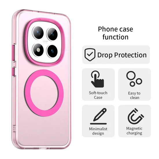 Калъф за Xiaomi Redmi Note 15 Pro+ 5G / Poco M8 Pro 5G - CandyCase MagSafe - Techsuit - Розов