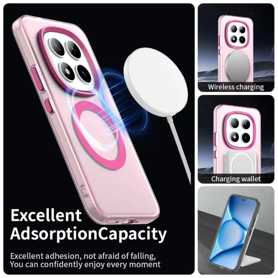 Калъф за Xiaomi Redmi Note 15 Pro+ 5G / Poco M8 Pro 5G - CandyCase MagSafe - Techsuit - Розов