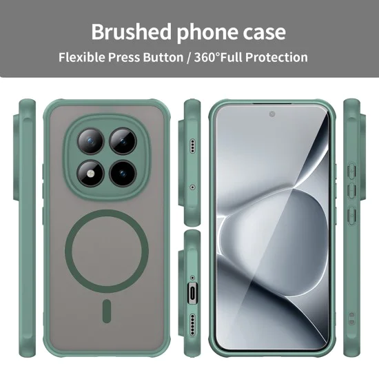 Калъф за Xiaomi Redmi Note 15 Pro+ 5G / Poco M8 Pro 5G - HaloFrost II MagSafe - Techsuit - Зелен