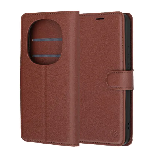 Калъф за Xiaomi Redmi Note 15 Pro+ 5G / Poco M8 Pro 5G - Leather Folio - Techsuit - Кафяв
