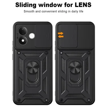 Калъф за Xiaomi Redmi Note 17 4G / Redmi Note 17 5G - CamShield Series - Techsuit - Черен