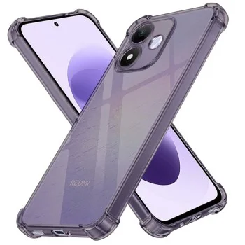 Калъф за Xiaomi Redmi Note 17 4G / Redmi Note 17 5G - Shockproof Clear Silicone - Techsuit - Опушено черен