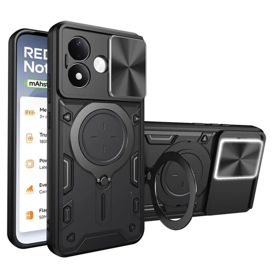 Калъф за Xiaomi Redmi Note 17 Pro 5G - CamGuard Pro - Techsuit - Черен