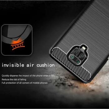 Калъф за Xiaomi Redmi Note 9S / Redmi Note 9 Pro / Note 9 Pro Max - Carbon Silicone - Черен
