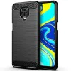 Калъф за Xiaomi Redmi Note 9S / Redmi Note 9 Pro / Note 9 Pro Max - Carbon Silicone - Черен