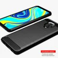 Калъф за Xiaomi Redmi Note 9S / Redmi Note 9 Pro / Note 9 Pro Max - Carbon Silicone - Черен