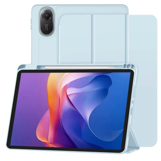 Калъф за Xiaomi Redmi Pad 2 - Techsuit - Flex Trifold (с поставка за молив) - Небесно син