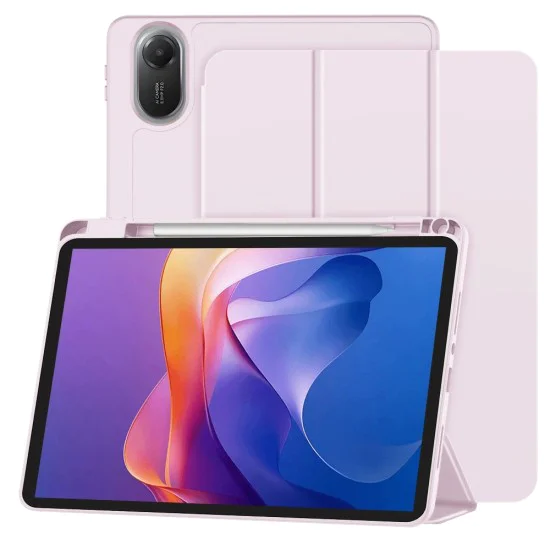 Калъф за Xiaomi Redmi Pad 2 - Techsuit - Flex Trifold (с поставка за молив) - Розов