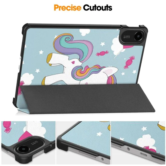 Калъф за Xiaomi Redmi Pad 2 - Techsuit - FoldPro - Еднорог - Син