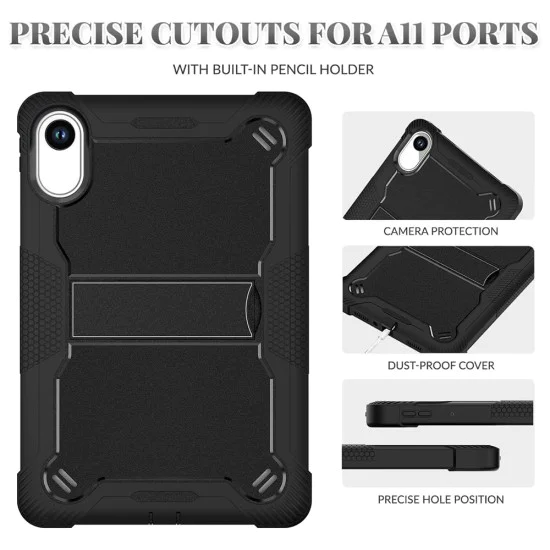 Калъф за Xiaomi Redmi Pad 2 - Techsuit - Rugged TabShell + Screen Protector - Черен