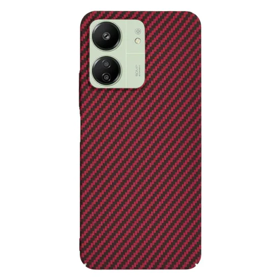 Калъф за Xiaomi Redmi Redmi 13C 4G / 13C 5G / Poco M6 / C65 - Carbonite FiberShell - Червен