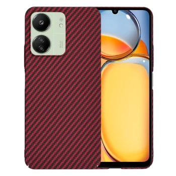 Калъф за Xiaomi Redmi Redmi 13C 4G / 13C 5G / Poco M6 / C65 - Carbonite FiberShell - Червен