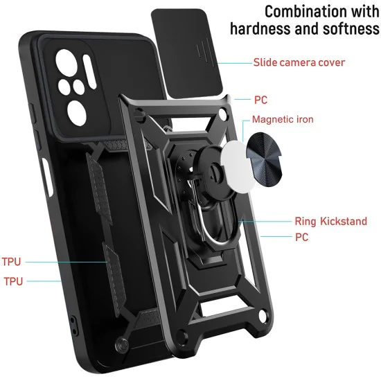 Калъф за Xiaomi Redmi Redmi Note 10 Pro / Note 10 Pro Max - CamShield Series - Черен