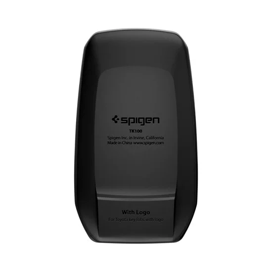 Калъф за автоключ Spigen Toyota Key Shell with Carabiner TK100 (ACS11366) - грапав страничен дизайн, карбонов ефект - Черен
