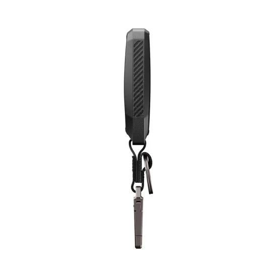 Калъф за автоключ Spigen Toyota Key Shell with Carabiner TK100 (ACS11366) - грапав страничен дизайн, карбонов ефект - Черен