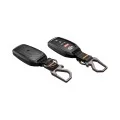 Калъф за автоключ Spigen Toyota Key Shell with Carabiner TK100 (ACS11366) - грапав страничен дизайн, карбонов ефект - Черен