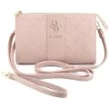 Калъф чантичка Guess Universal Phone Pouch Peony 4G Classic Logo (GUWP6PGSU4EP) - регулируема презрамка, еко кожа, цип - Розов