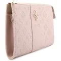 Калъф чантичка Guess Universal Phone Pouch Peony 4G Classic Logo (GUWP6PGSU4EP) - регулируема презрамка, еко кожа, цип - Розов