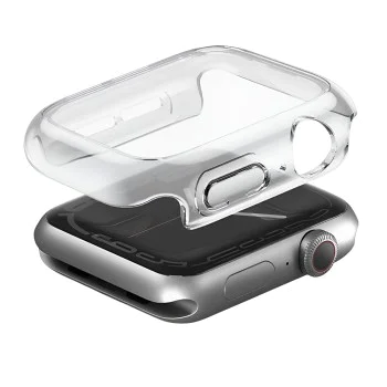 Калъф и протектор за Apple Watch 11 42mm - UNIQ Garde Hybrid Case with Screen Protection - Прозрачен