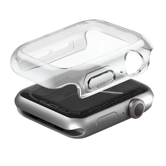 Калъф и протектор за Apple Watch 11 42mm - UNIQ Garde Hybrid Case with Screen Protection - Прозрачен