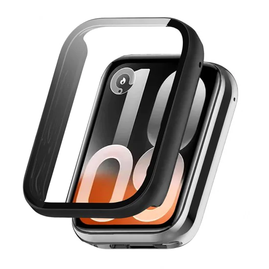 Калъф и протектор за Xiaomi Smart Band 10 Pro - Defense360 Pro + Screen Protector - Techsuit - Черен (Matte Black)