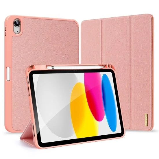 Калъф за iPad 10 (2022) 10.9 / 11 (2025) - Domo Series (със държач за Apple Pencil) - Dux Ducis - Розов