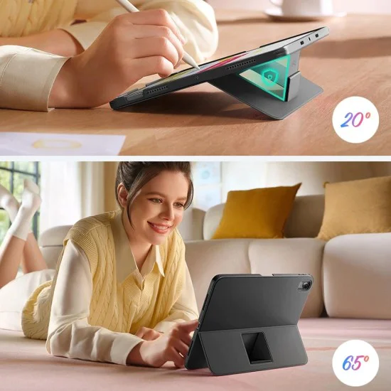 Калъф за iPad 10 / iPad 11 – ESR Flex Keyboard – Тъмносив